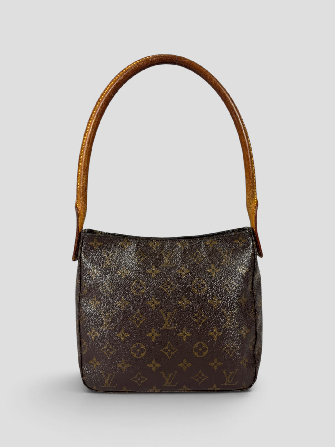 Louis Vuitton Monogram Looping PM Shoulder Bag aus Monogram-Canvas in Braun, Vorderansicht