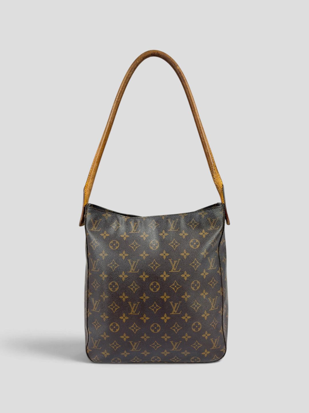 Louis Vuitton Monogram Looping GM Shoulder Bag aus Monogram-Canvas in Braun, Vorderansicht