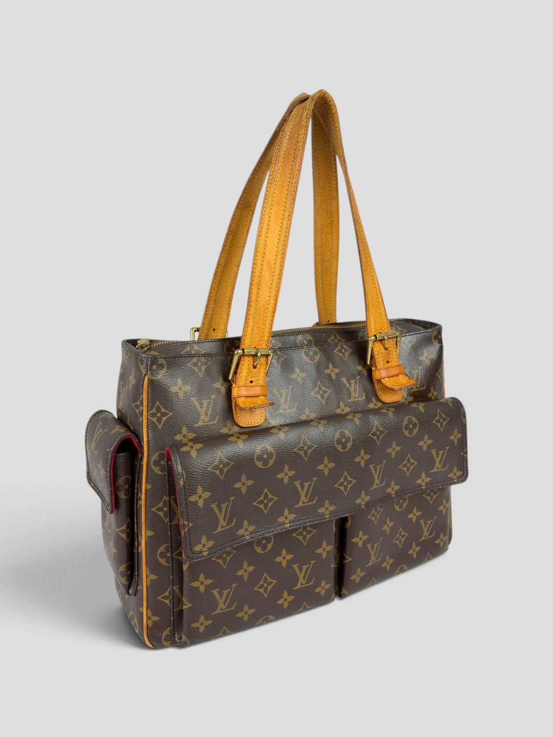 Louis Vuitton Monogram Multipli-Cité Shoulder Bag aus Monogram-Canvas in Braun, Vorderansicht
