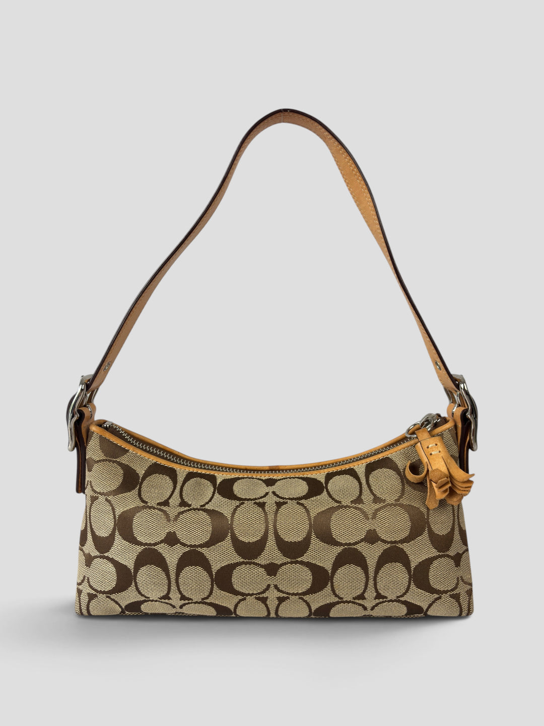 Coach Signature Demi Baguette Shoulder Bag