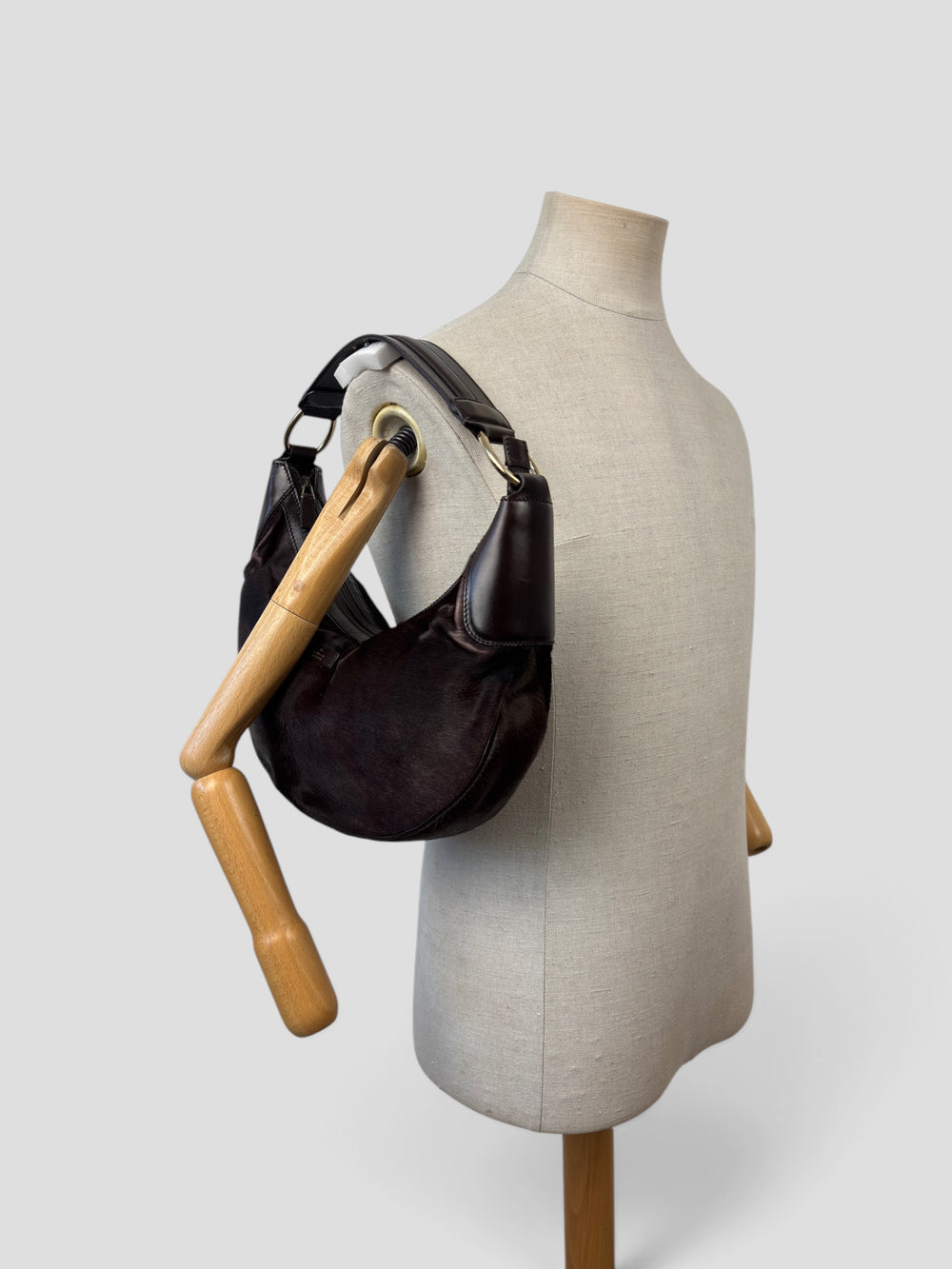 Gucci Pony Hair Half Moon Hobo Shoulder Bag