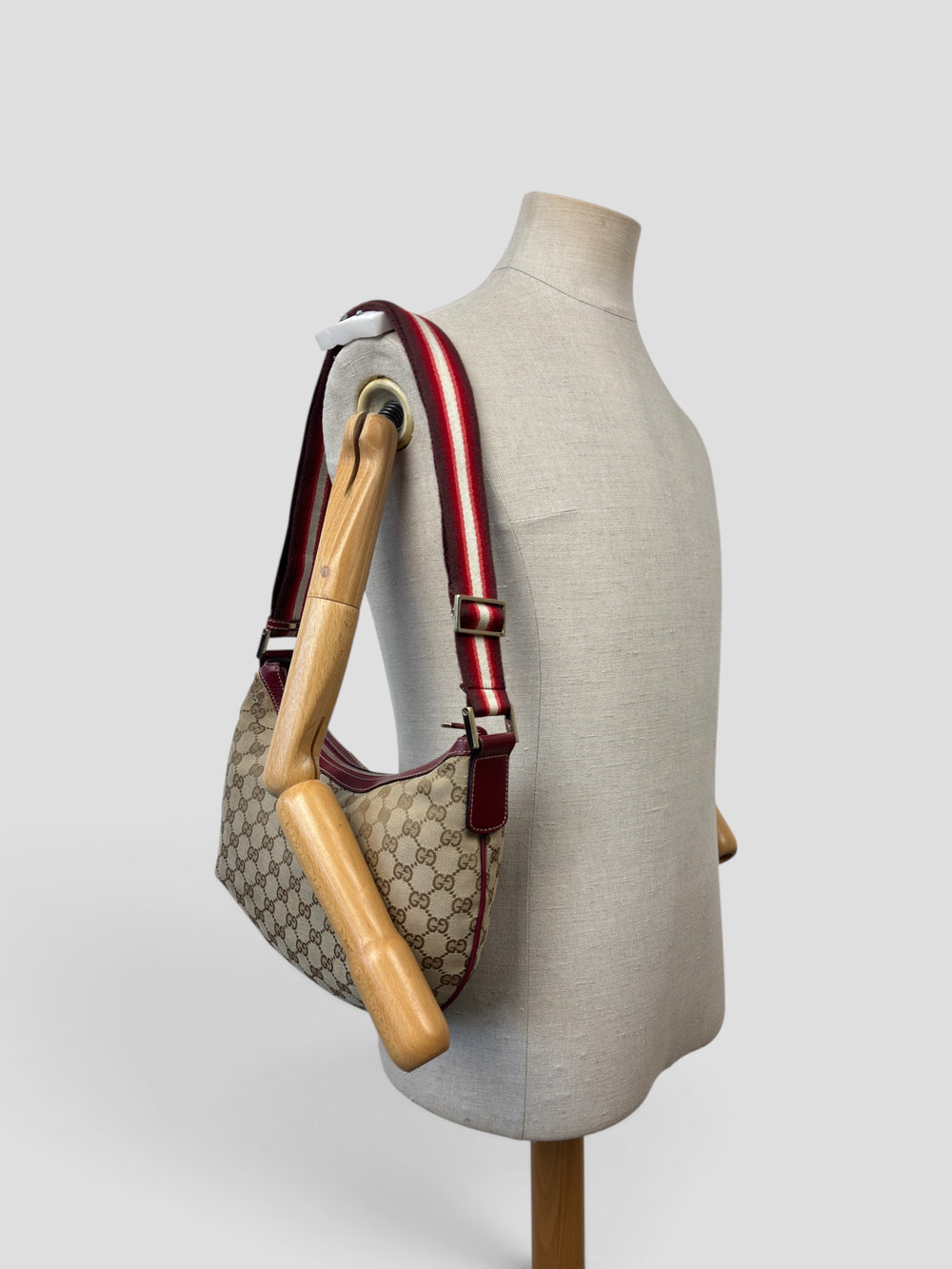 Gucci GG Canvas Web Hobo Shoulder Bag