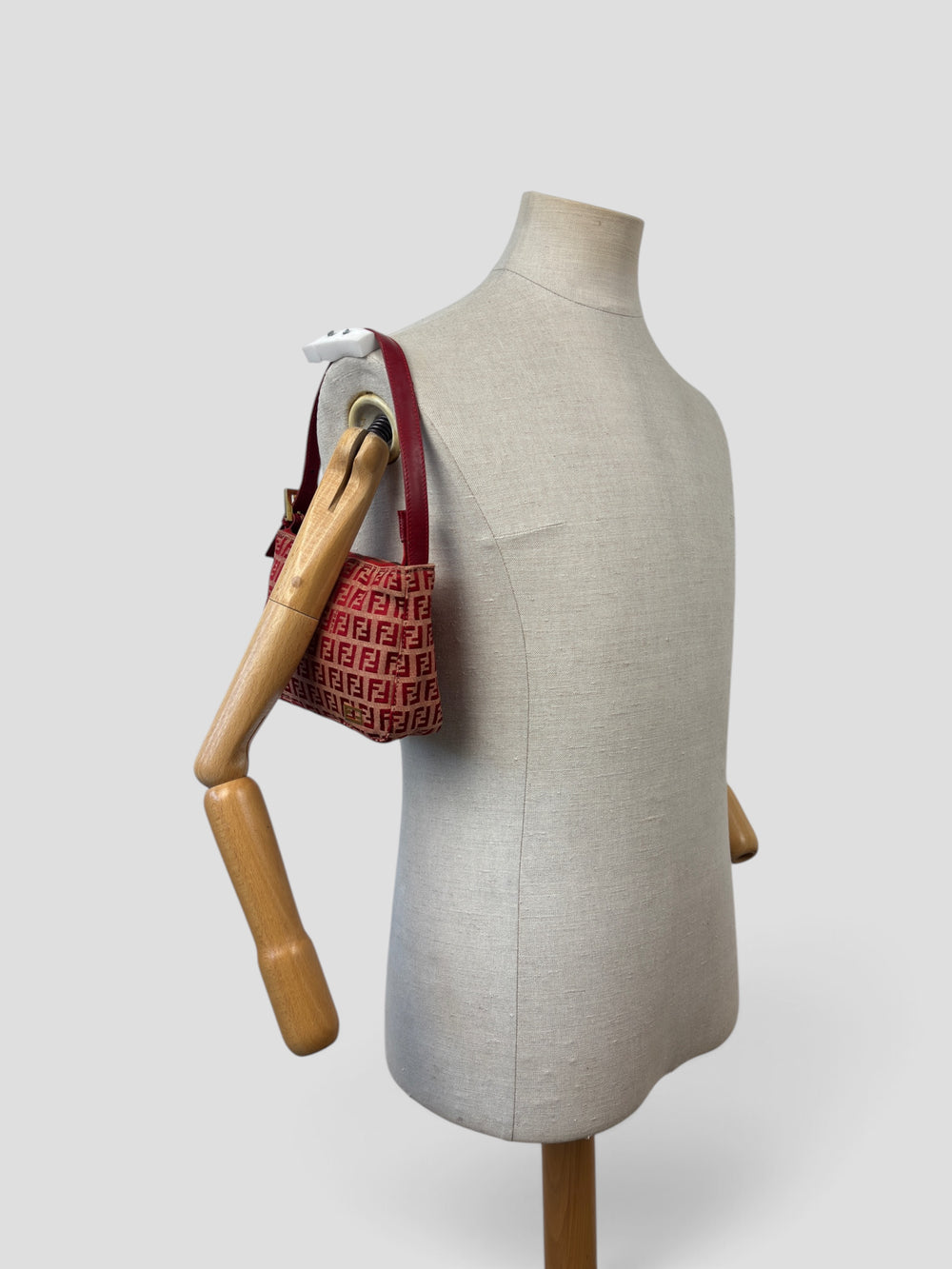 Fendi Zucchino Canvas Small Shoulder Bag