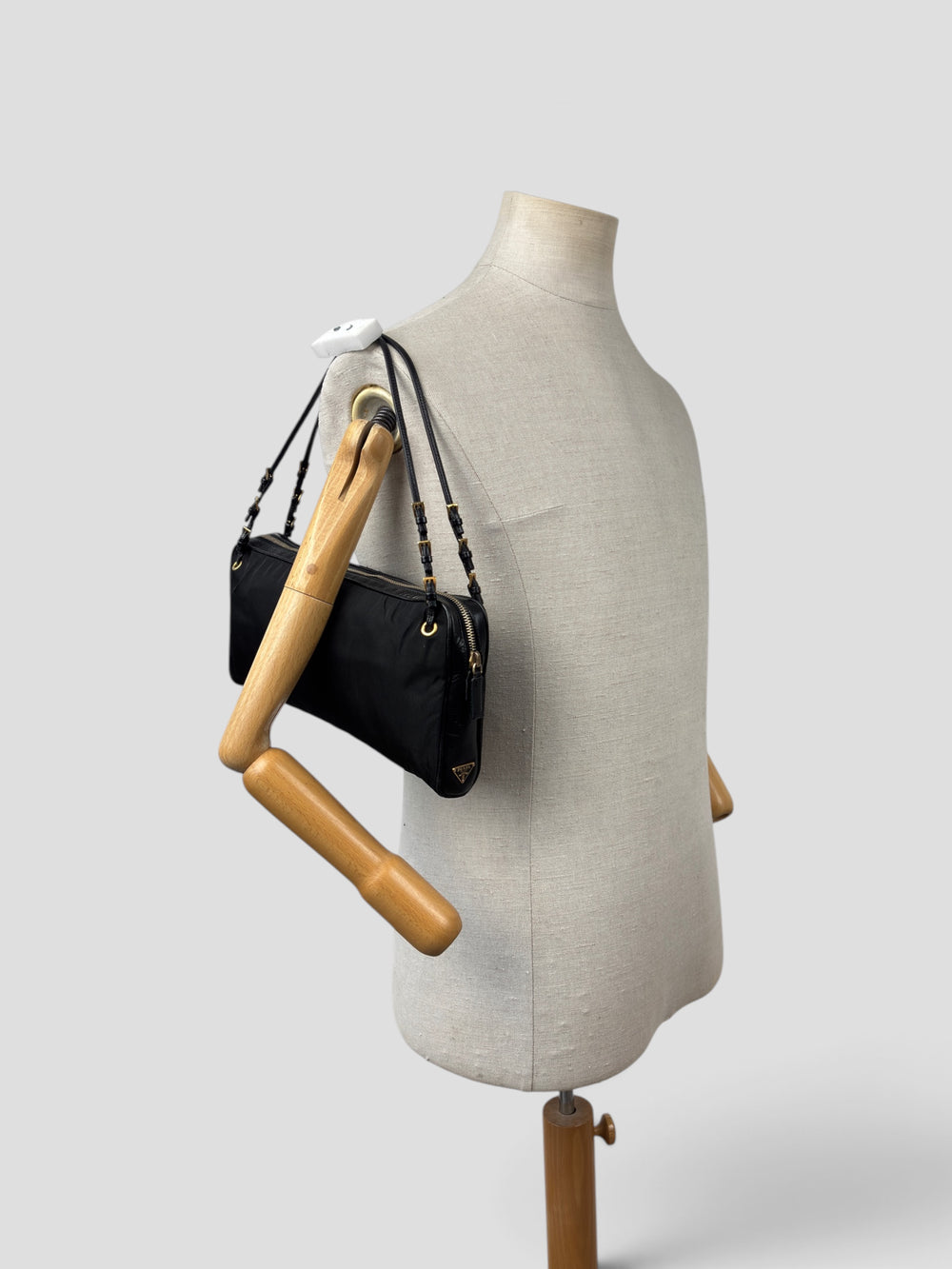 Prada Tessuto Nylon Double Strap Shoulder Bag