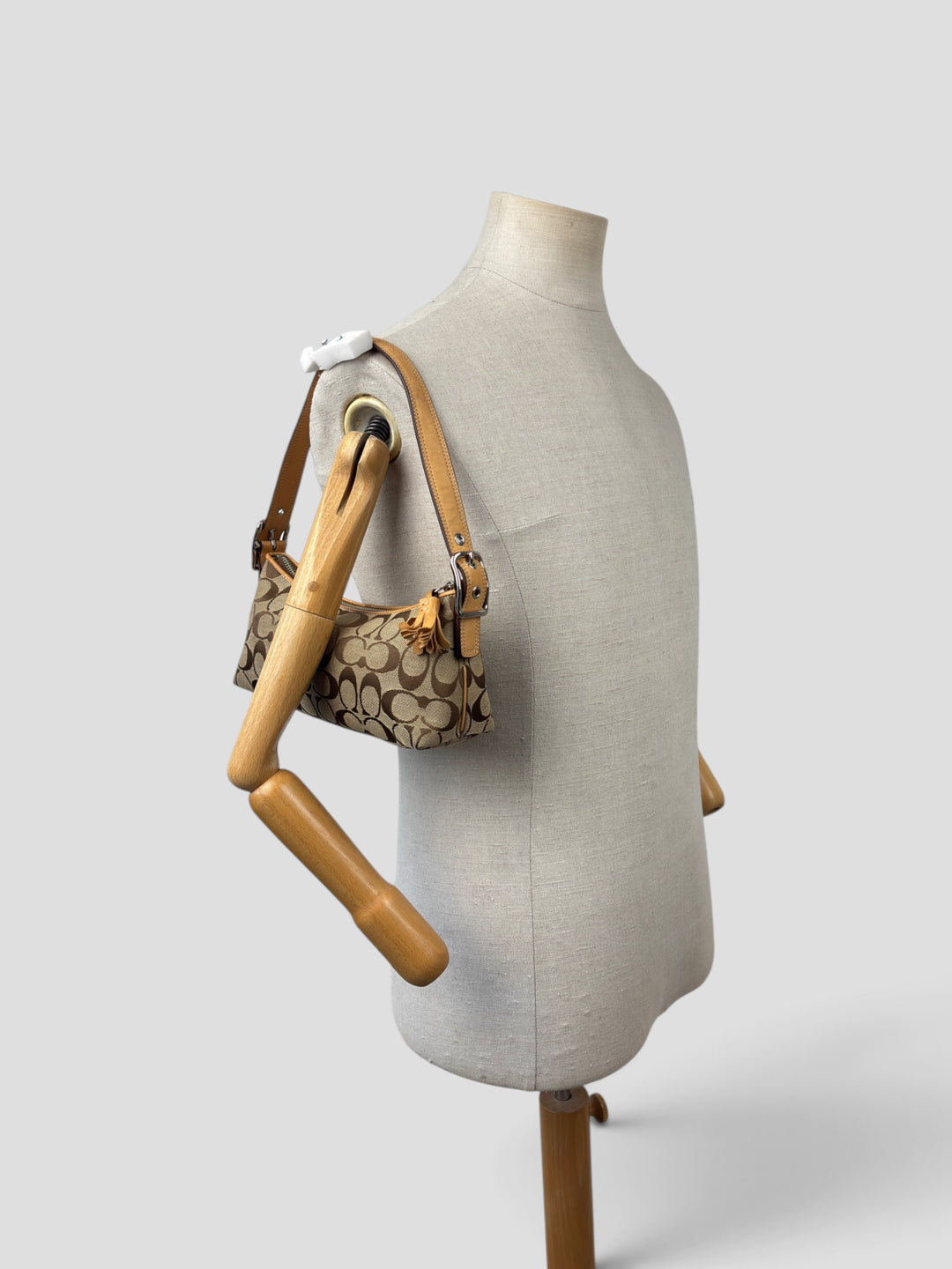 Coach Signature Demi Baguette Shoulder Bag