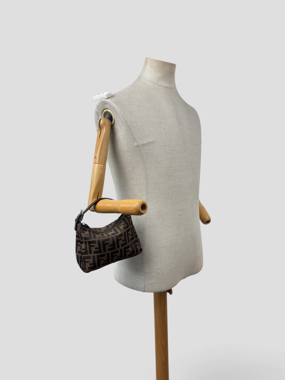 Fendi Zucca Canvas Mini Hobo Handbag