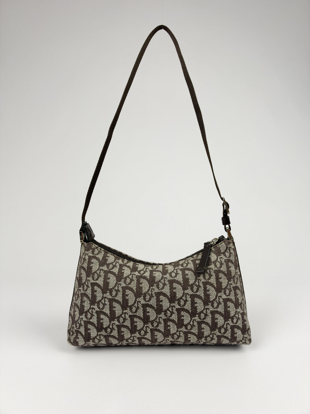 Dior Trotter Canvas Pochette Shoulder Bag in Braun/Beige, Detailansicht 1