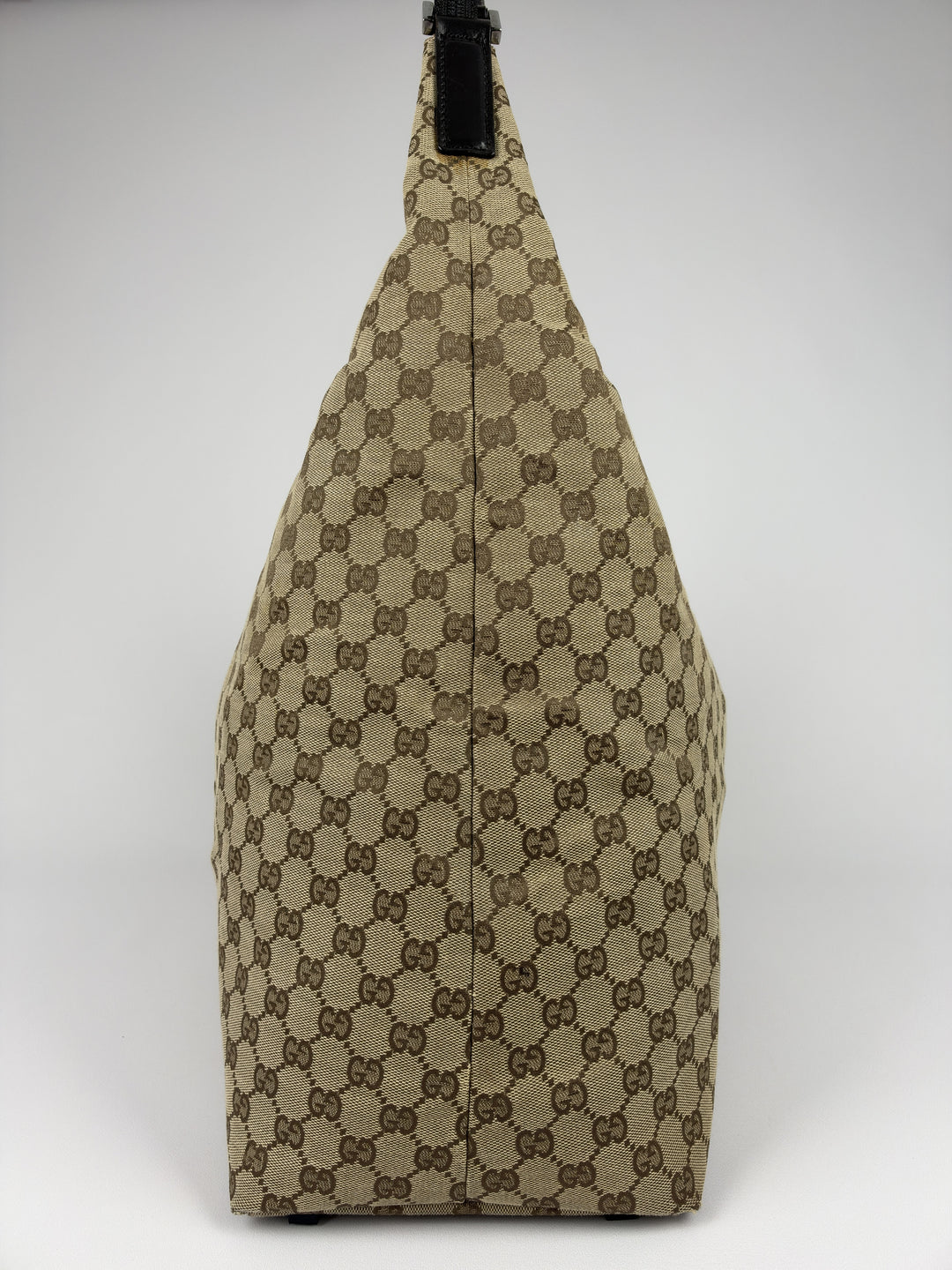 Gucci GG Canvas Large Hobo Shoulder Bag in Beige/Braun, Detailansicht 2