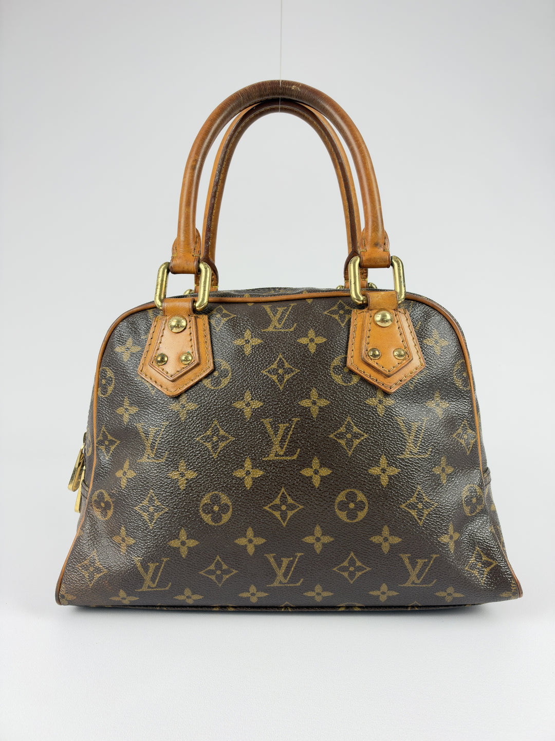 Louis Vuitton Monogram Manhattan PM in Braun, Detailansicht 2