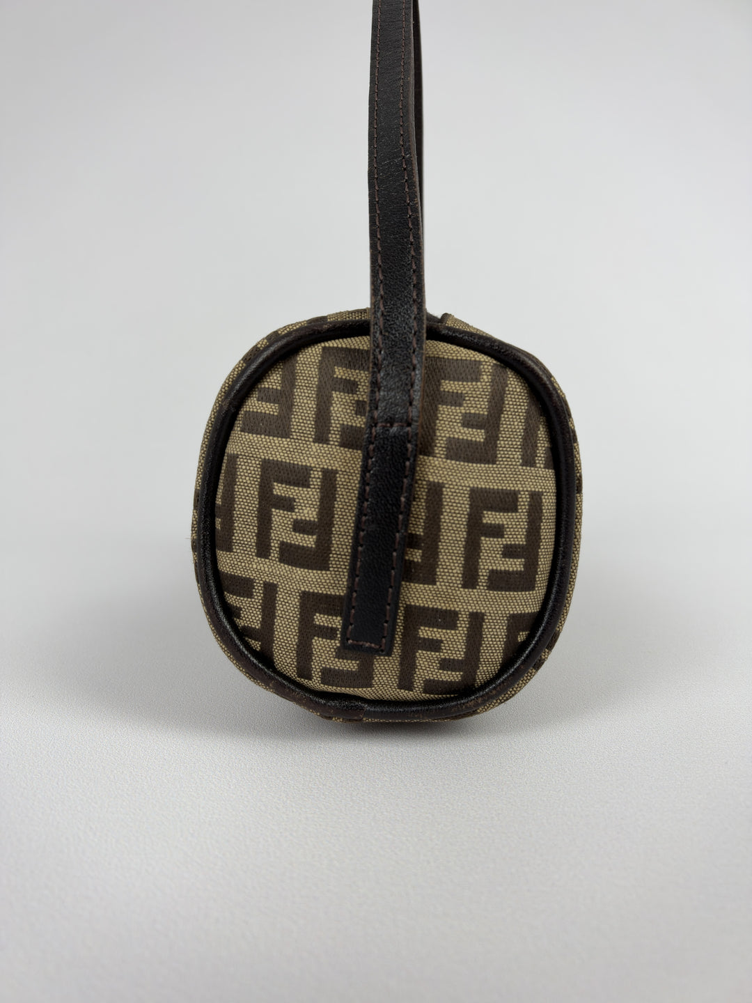 Fendi Zucchino Mini Cylinder Bag in Beige/Braun, Detailansicht 2