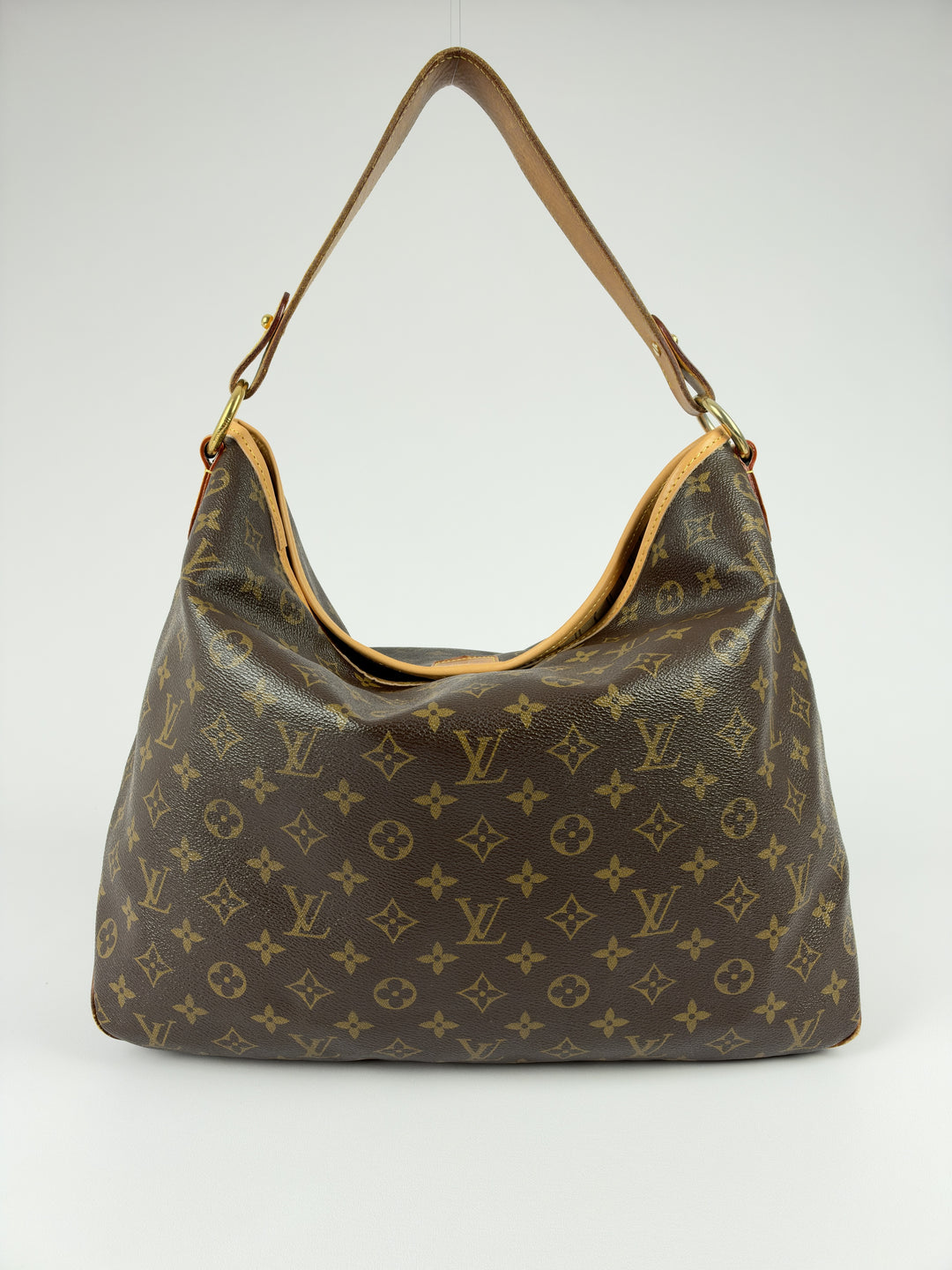 Louis Vuitton Monogram Delightful MM Shoulder Bag in Braun/Ebenholz, Detailansicht 3