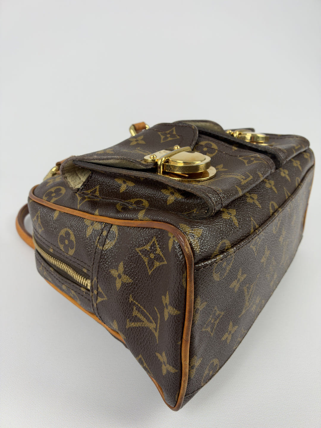 Louis Vuitton Monogram Manhattan PM in Braun, Detailansicht 4