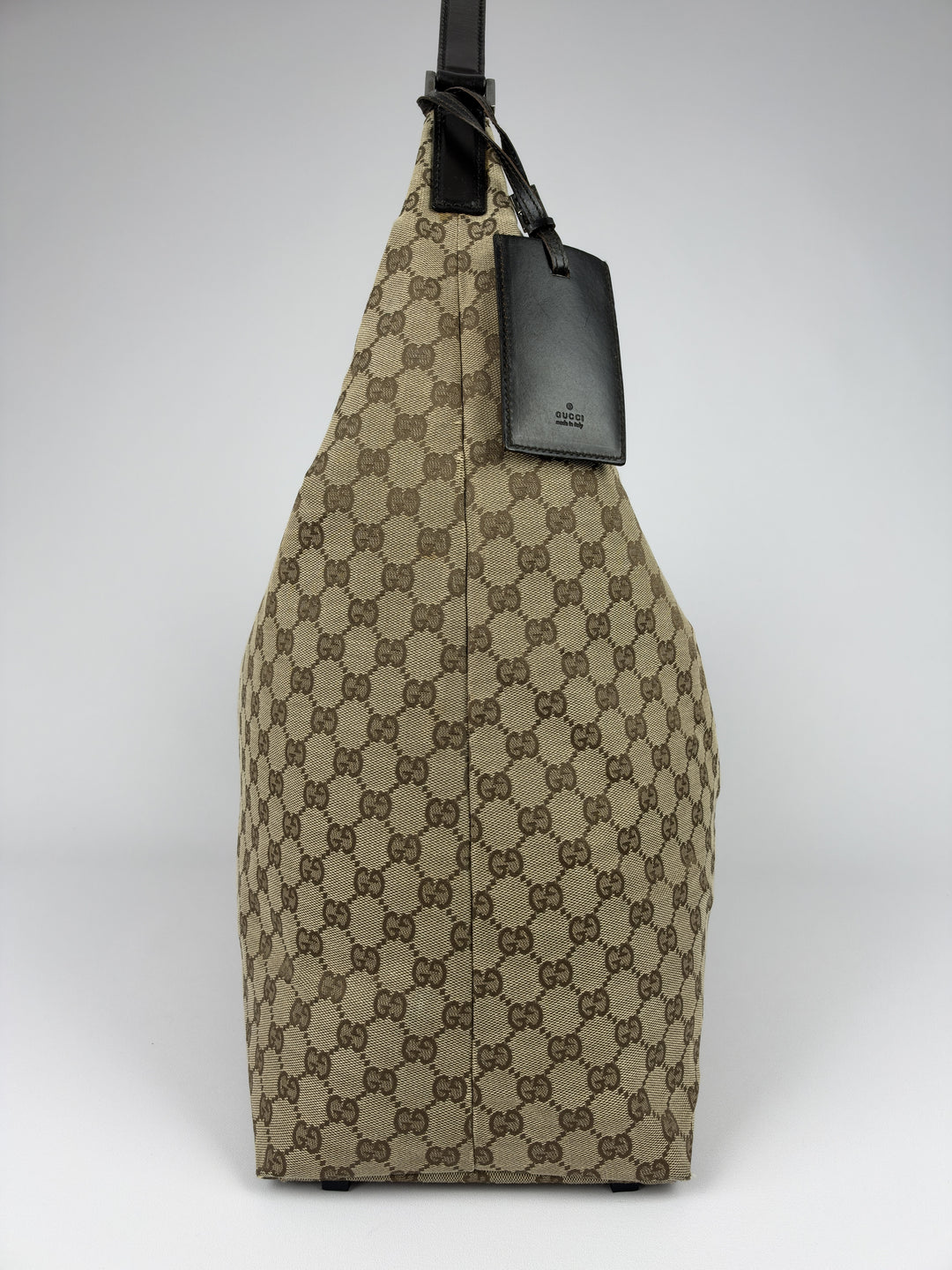 Gucci GG Canvas Large Hobo Shoulder Bag in Beige/Braun, Detailansicht 5