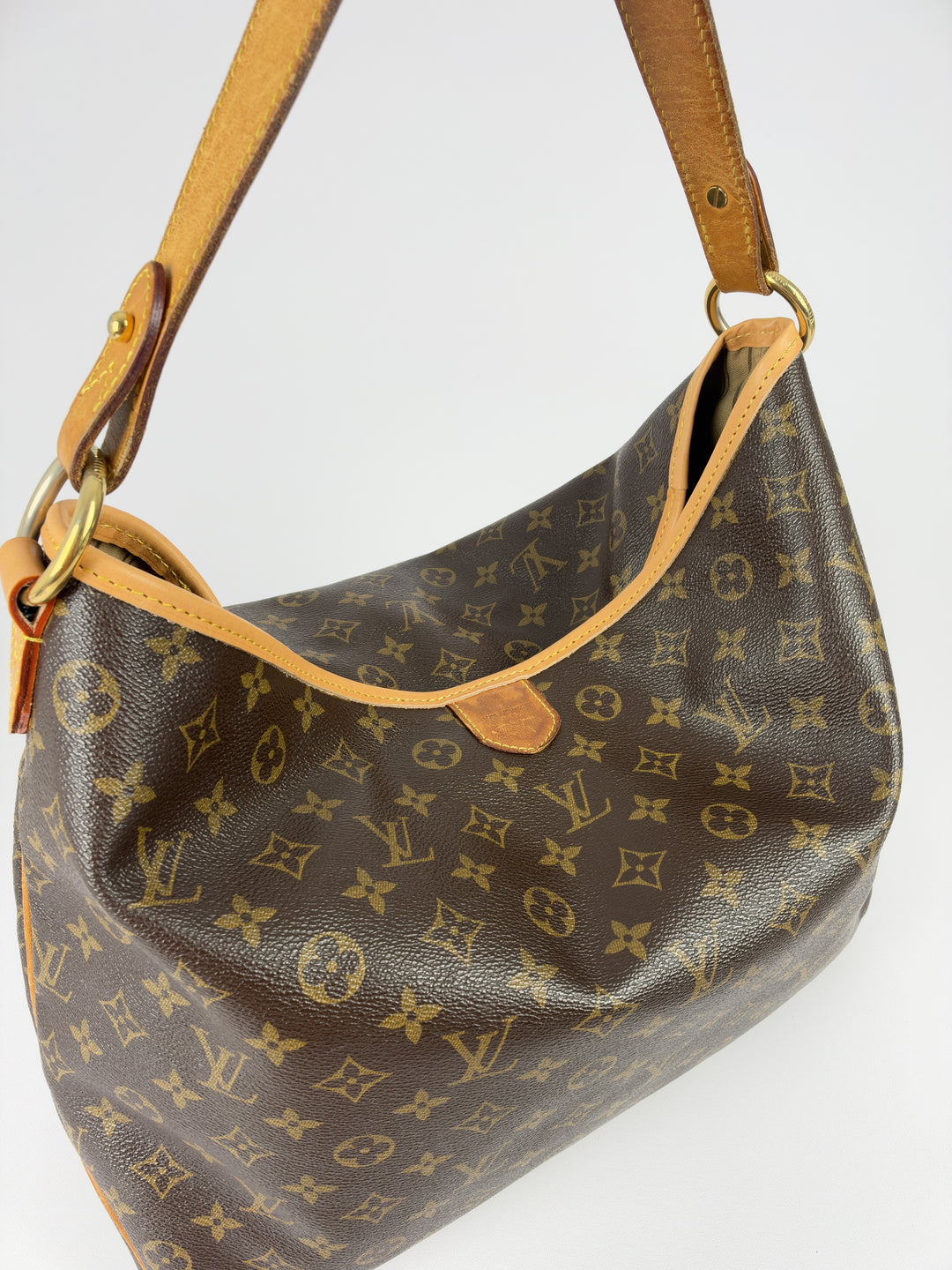 Louis Vuitton Monogram Delightful MM Shoulder Bag in Braun/Ebenholz, Detailansicht 5