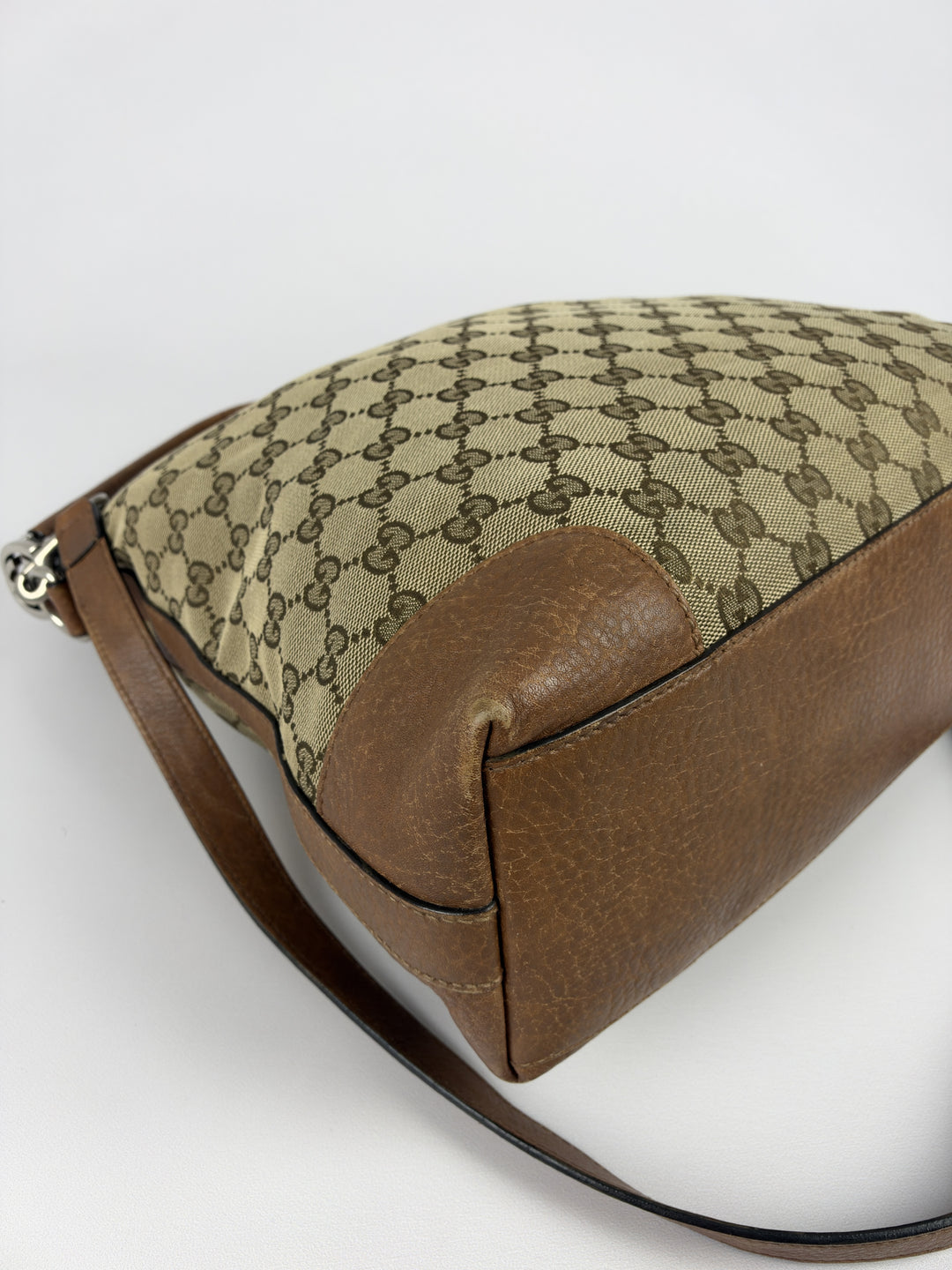 Gucci Miss GG Hobo Shoulder Bag in Beige/Ebenholz, Detailansicht 7