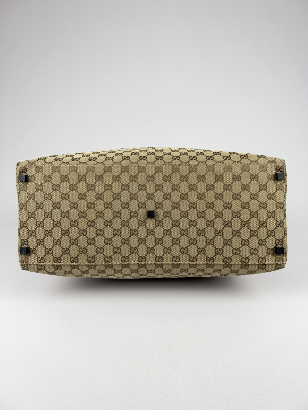 Gucci GG Canvas Large Hobo Shoulder Bag in Beige/Braun, Detailansicht 8