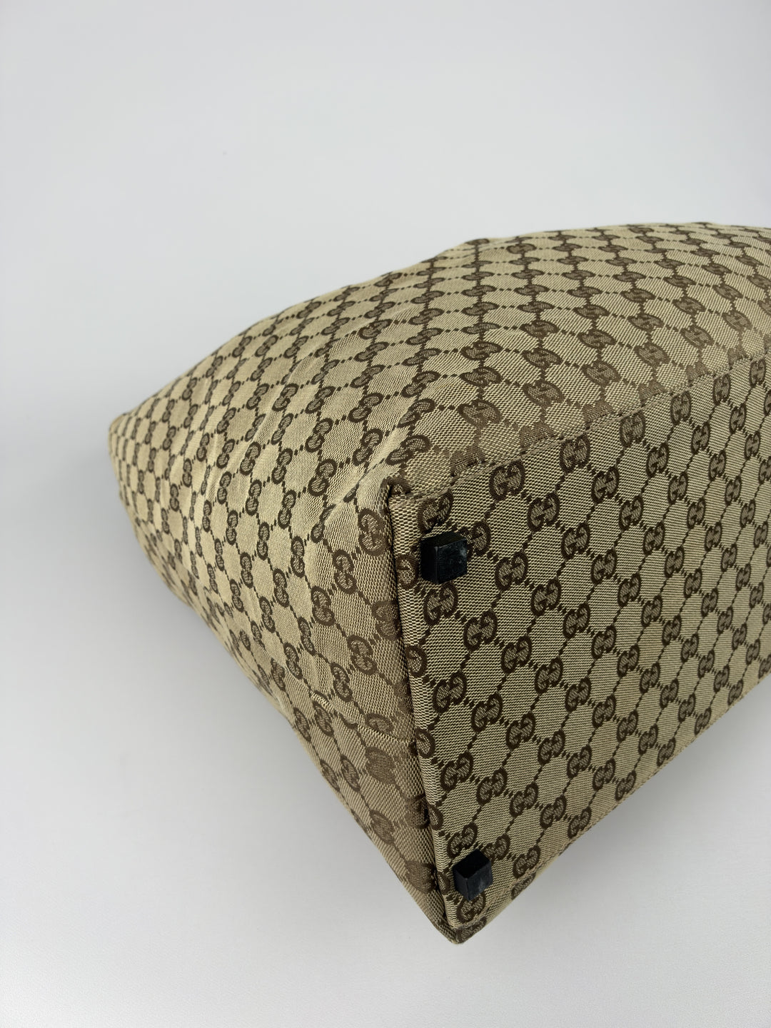 Gucci GG Canvas Large Hobo Shoulder Bag in Beige/Braun, Detailansicht 9