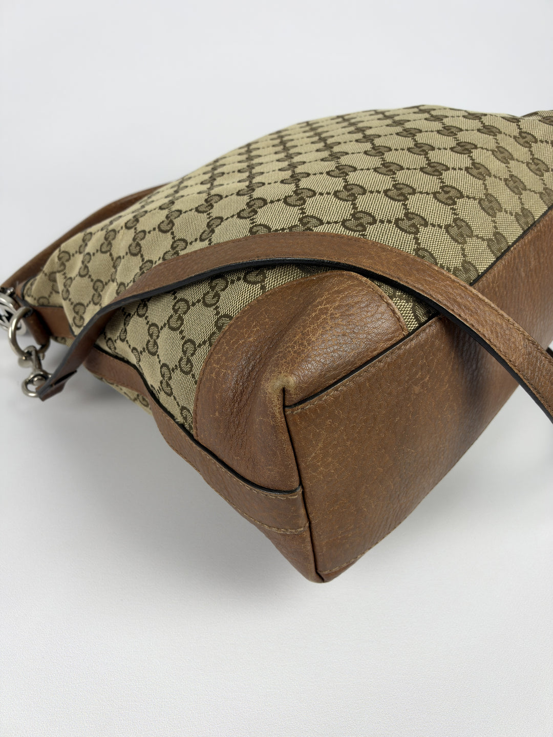 Gucci Miss GG Hobo Shoulder Bag in Beige/Ebenholz, Detailansicht 9
