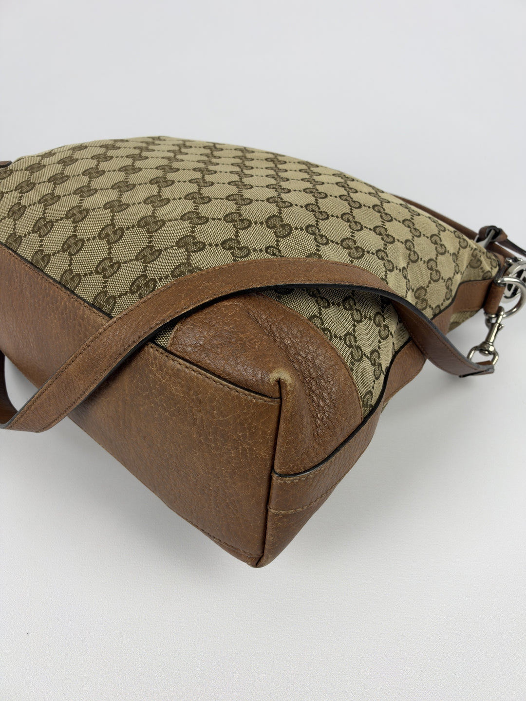 Gucci Miss GG Hobo Shoulder Bag in Beige/Ebenholz, Detailansicht 10
