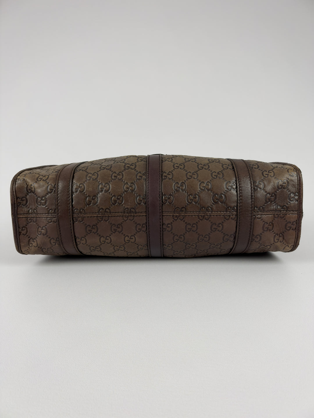 Gucci Guccissima Leather Bardot Hobo Shoulder Bag in Braun, Detailansicht 10