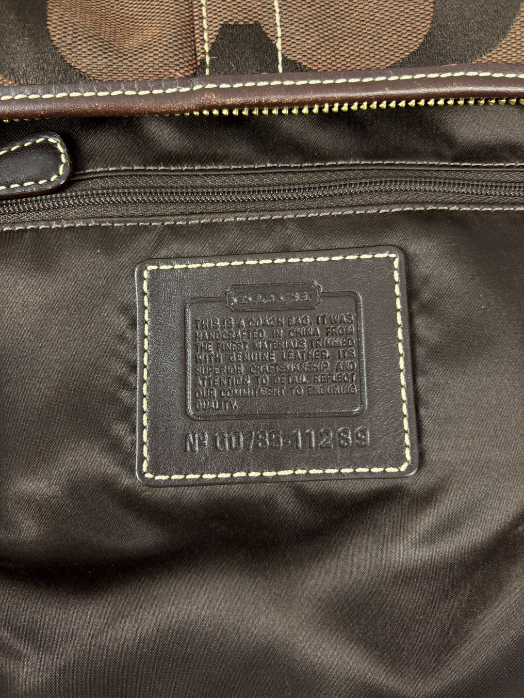 Coach Signature Ergo Hobo Shoulder Bag in Braun, Detailansicht 12