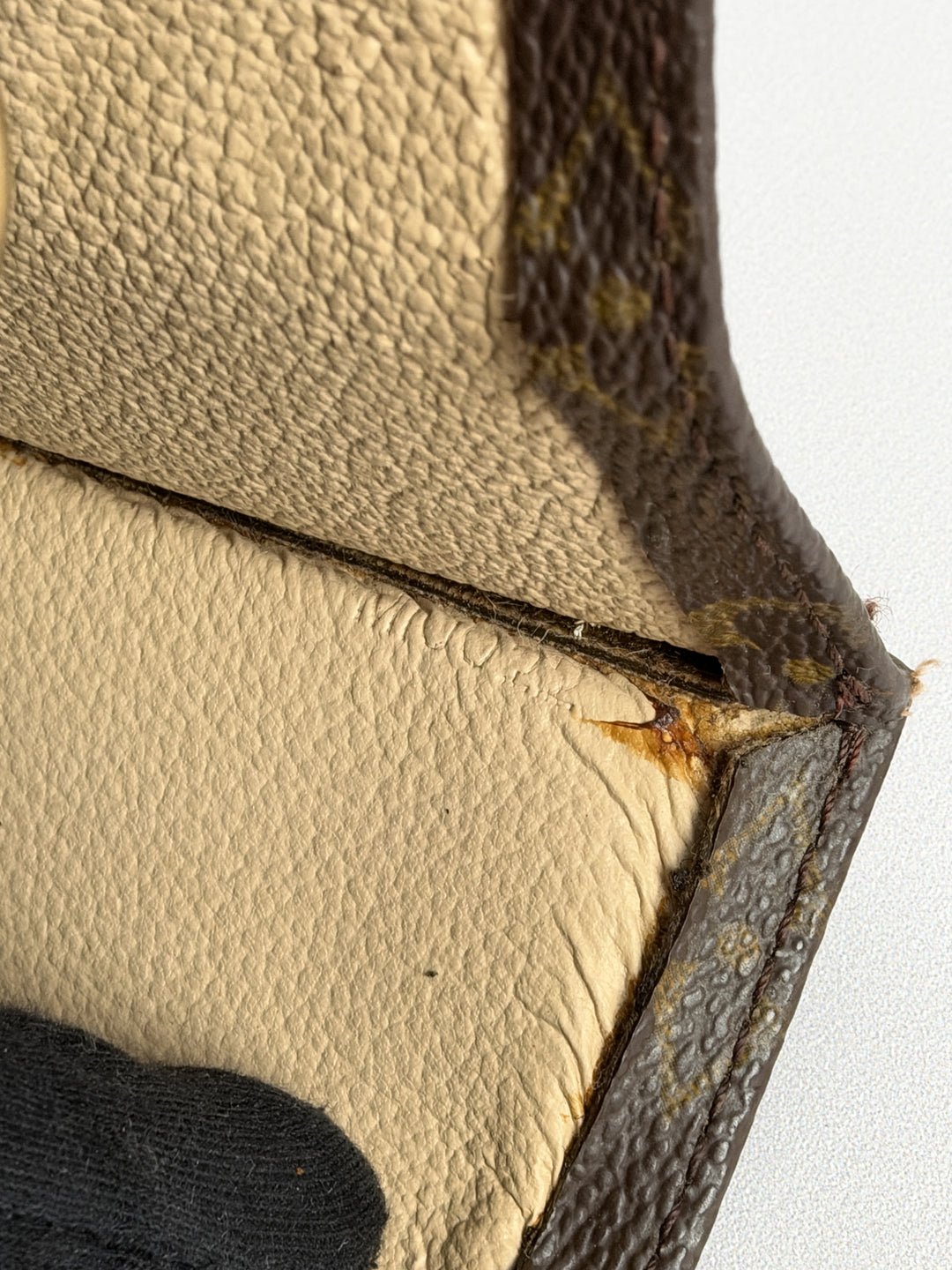 Louis Vuitton Monogram Sac Plat in Braun, Detailansicht 14