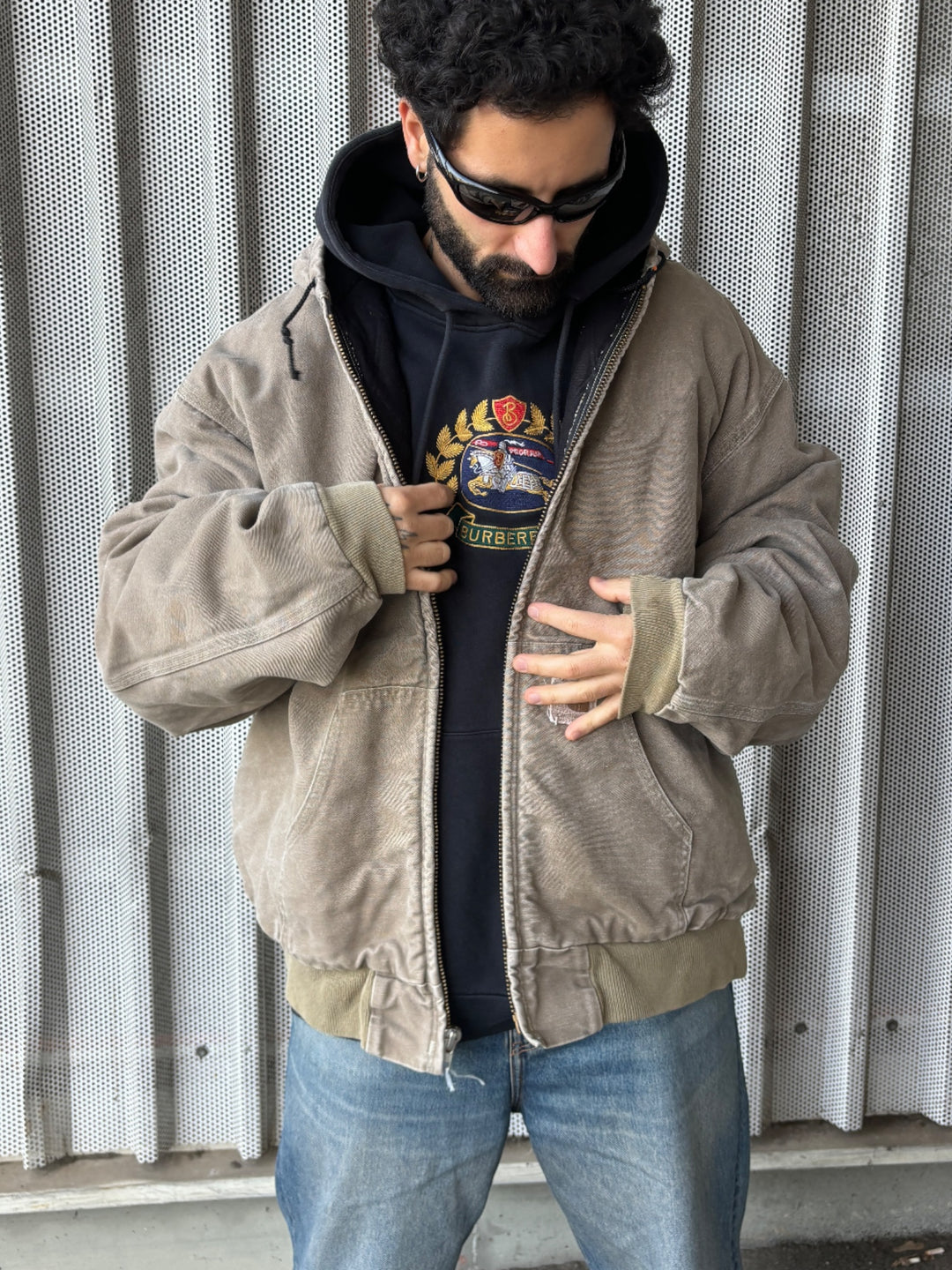 Carhartt Active Workwear Jacke Beige herren, second hand carhartt workwear jacket men