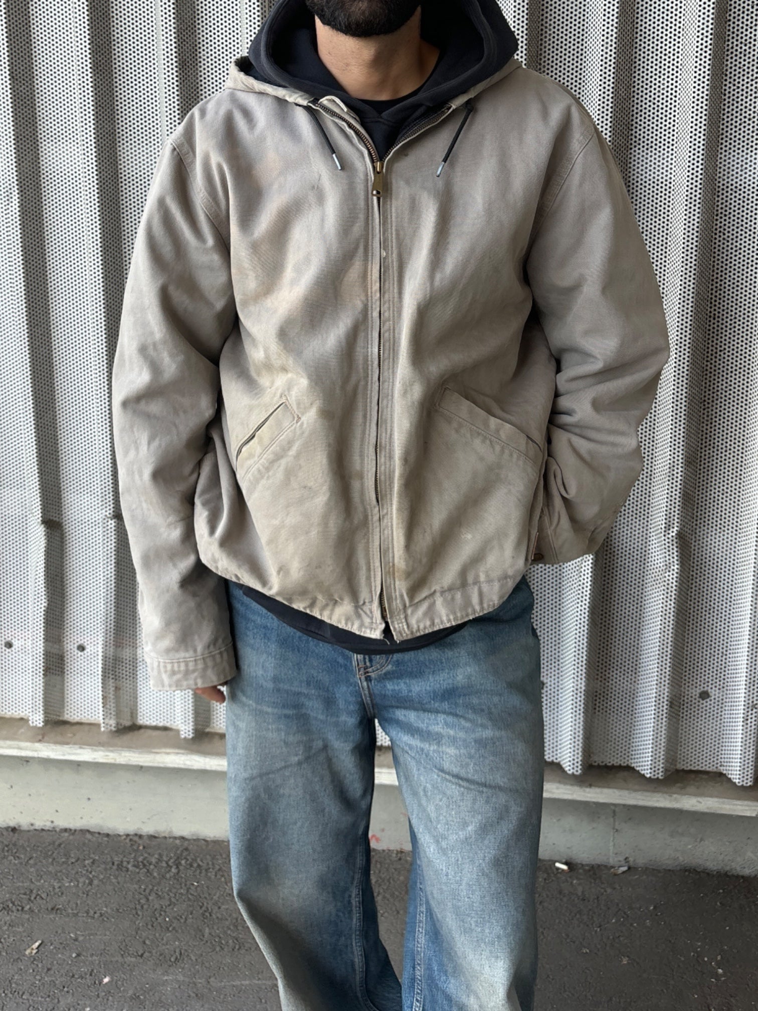 Carhartt Active Jacket Used Look Gray (XL)