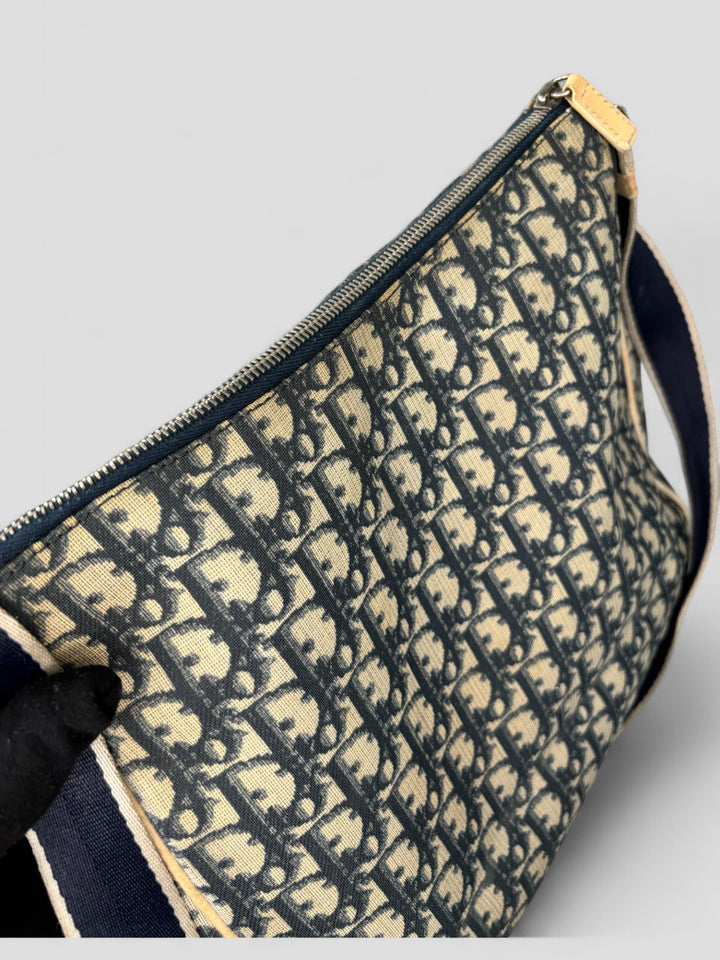 Christian Dior Trotter Canvas Umhängetasche in grau für Herren, second hand dior crossbodybag grey men