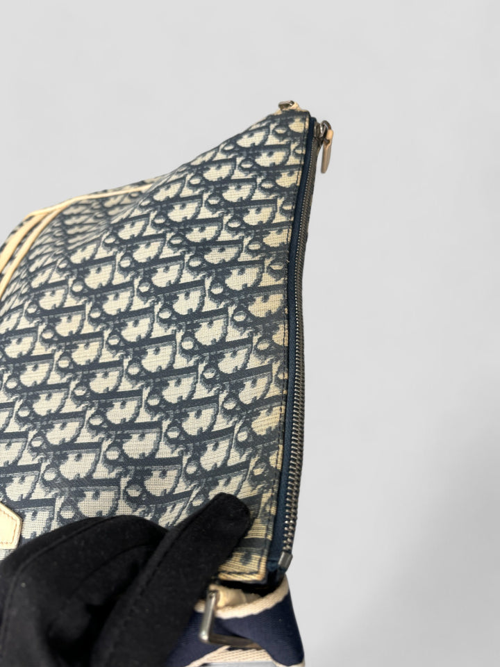 Christian Dior Trotter Canvas Umhängetasche in grau für Herren, second hand dior crossbodybag grey men
