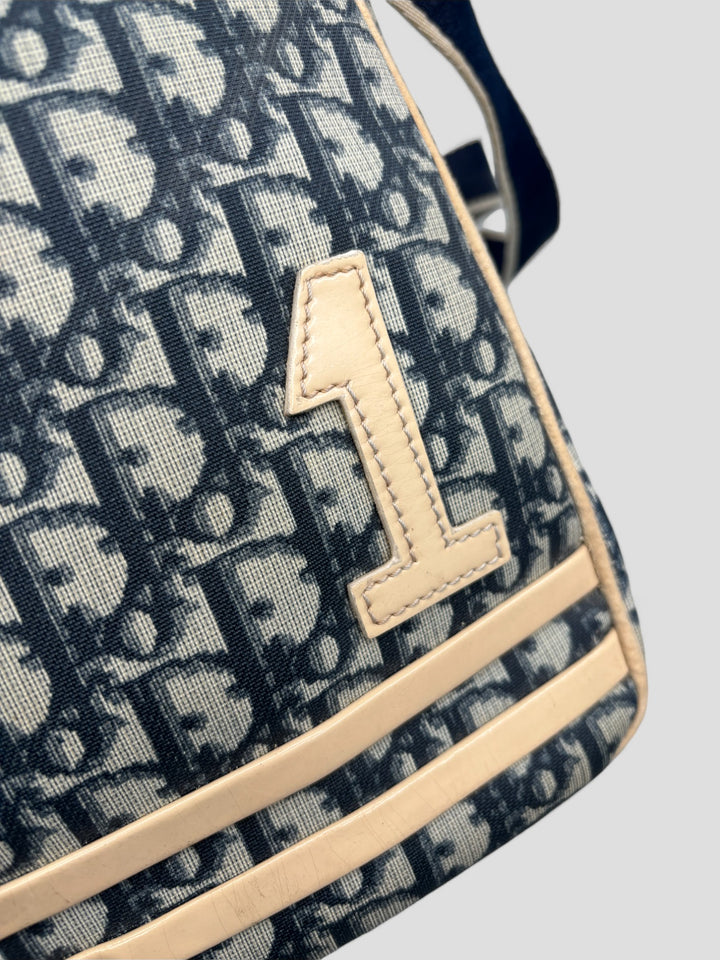 Christian Dior Trotter Canvas Umhängetasche in grau für Herren, second hand dior crossbodybag grey men
