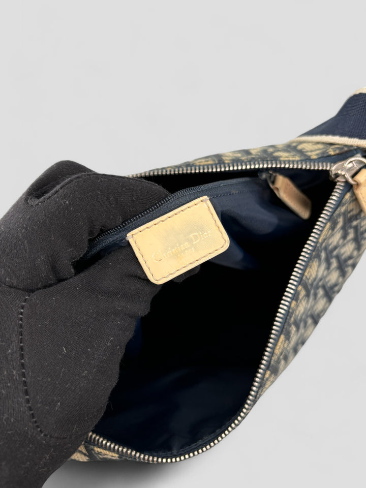 Christian Dior Trotter Canvas Umhängetasche in grau für Herren, second hand dior crossbodybag grey men