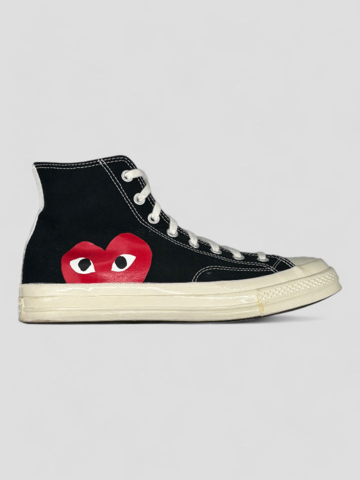 Comme des Garcons Play x Converse Schuh in schwarz, second hand sneaker black