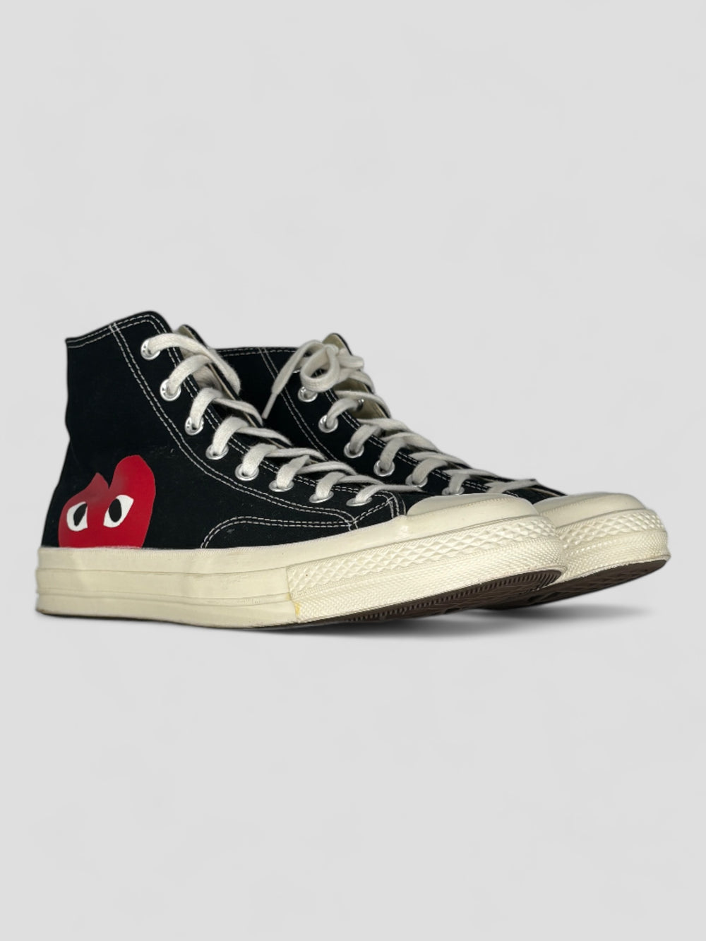 Comme des Garcons Play x Converse Schuh in schwarz, second hand sneaker black