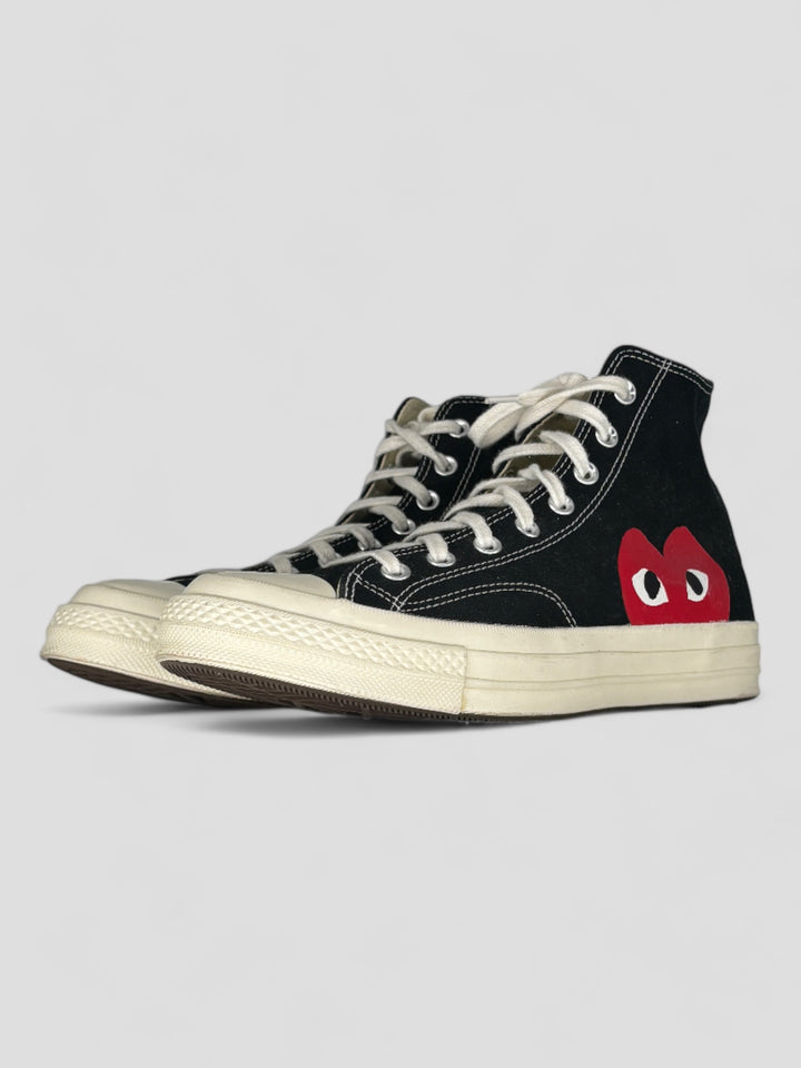 Comme des Garcons Play x Converse Schuh in schwarz, second hand sneaker black