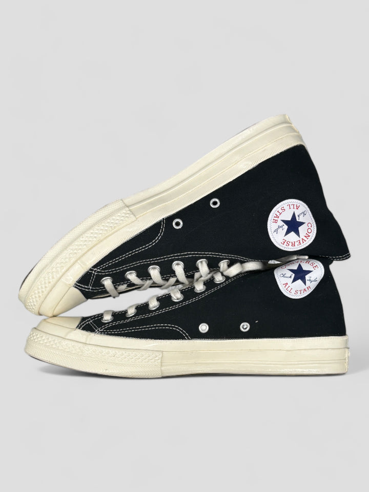 Comme des Garcons Play x Converse Schuh in schwarz, second hand sneaker black