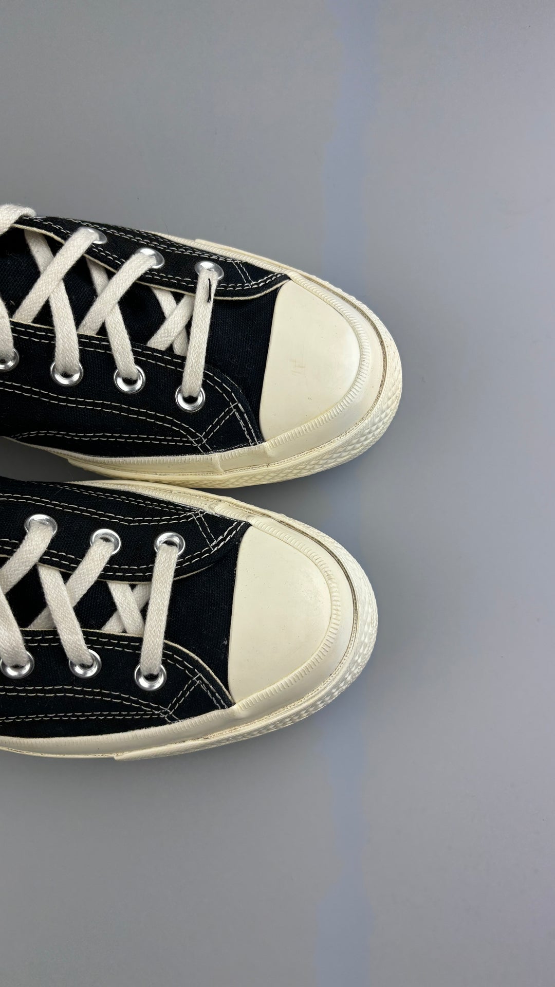 Comme des Garcons Play x Converse Schuh in schwarz, second hand sneaker black