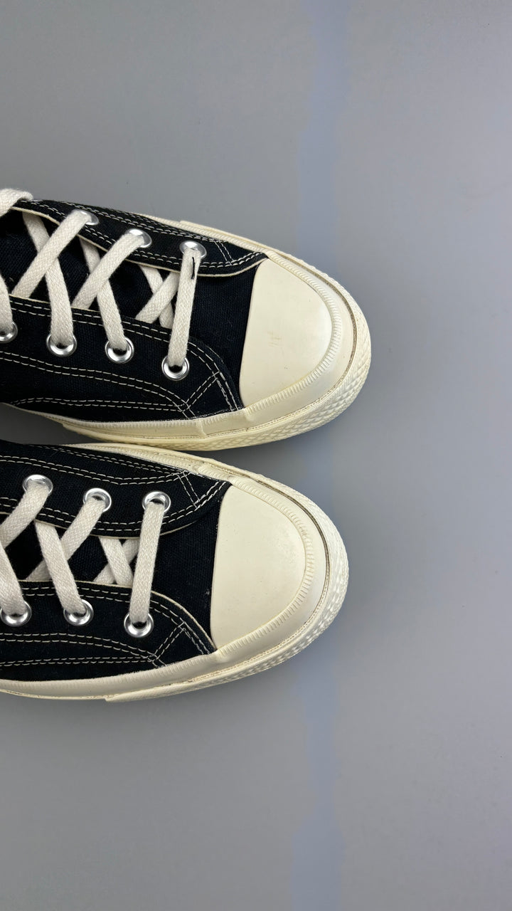Comme des Garcons Play x Converse Schuh in schwarz, second hand sneaker black