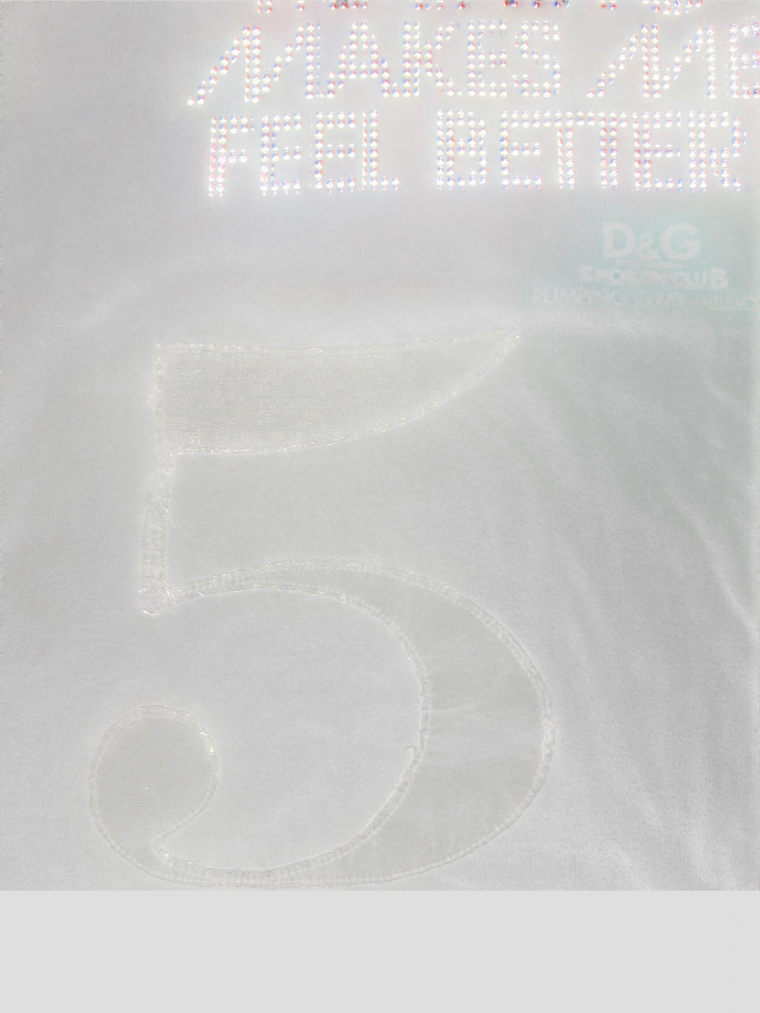 D&G Longsleeve Dunkelgrau mit roten Kontrastelementen, Statement "Training Makes Me Feel Better", Strass-Besatz, sportlicher Look

