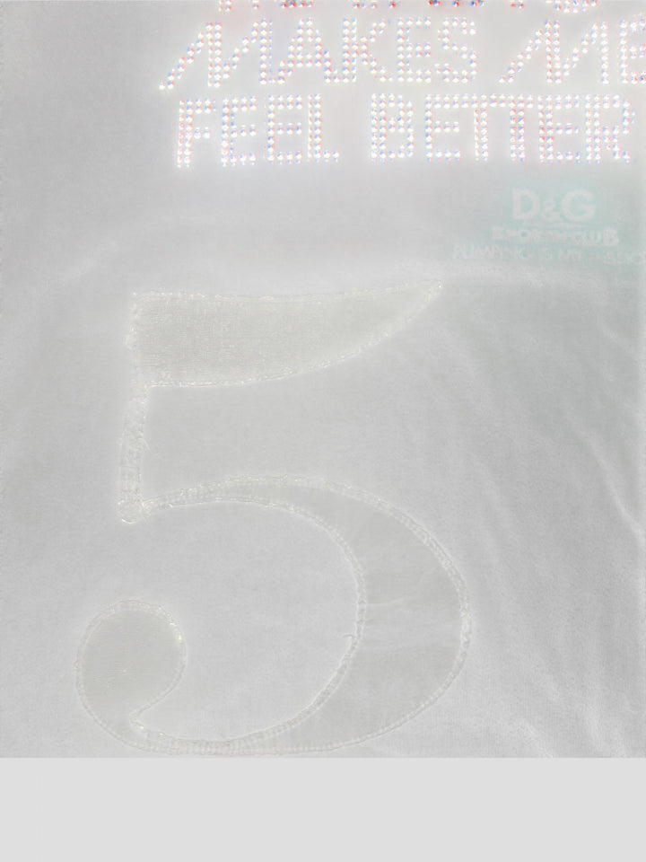 D&G Longsleeve Dunkelgrau mit roten Kontrastelementen, Statement "Training Makes Me Feel Better", Strass-Besatz, sportlicher Look

