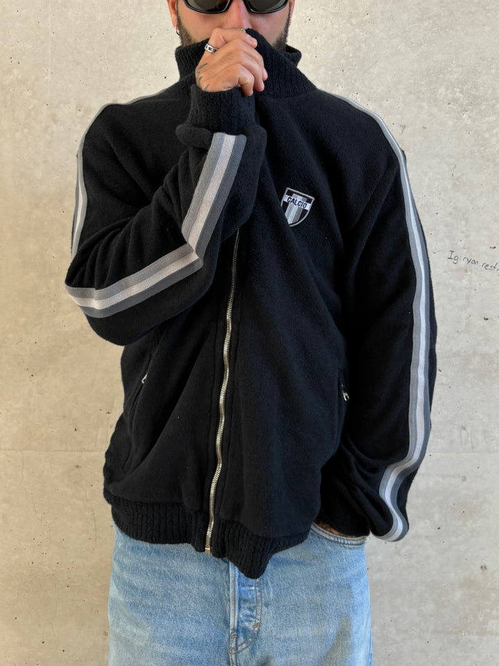 D und G Archive Calcio Pullover schwarz Herren, second hand dolce gabbana sweater black men