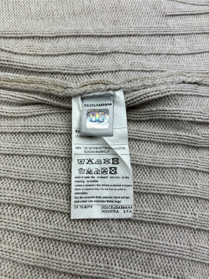 D und G Vintage Full-Zip Strickjacke in Beige für Herren, second hand knit dolce gabbana men beige