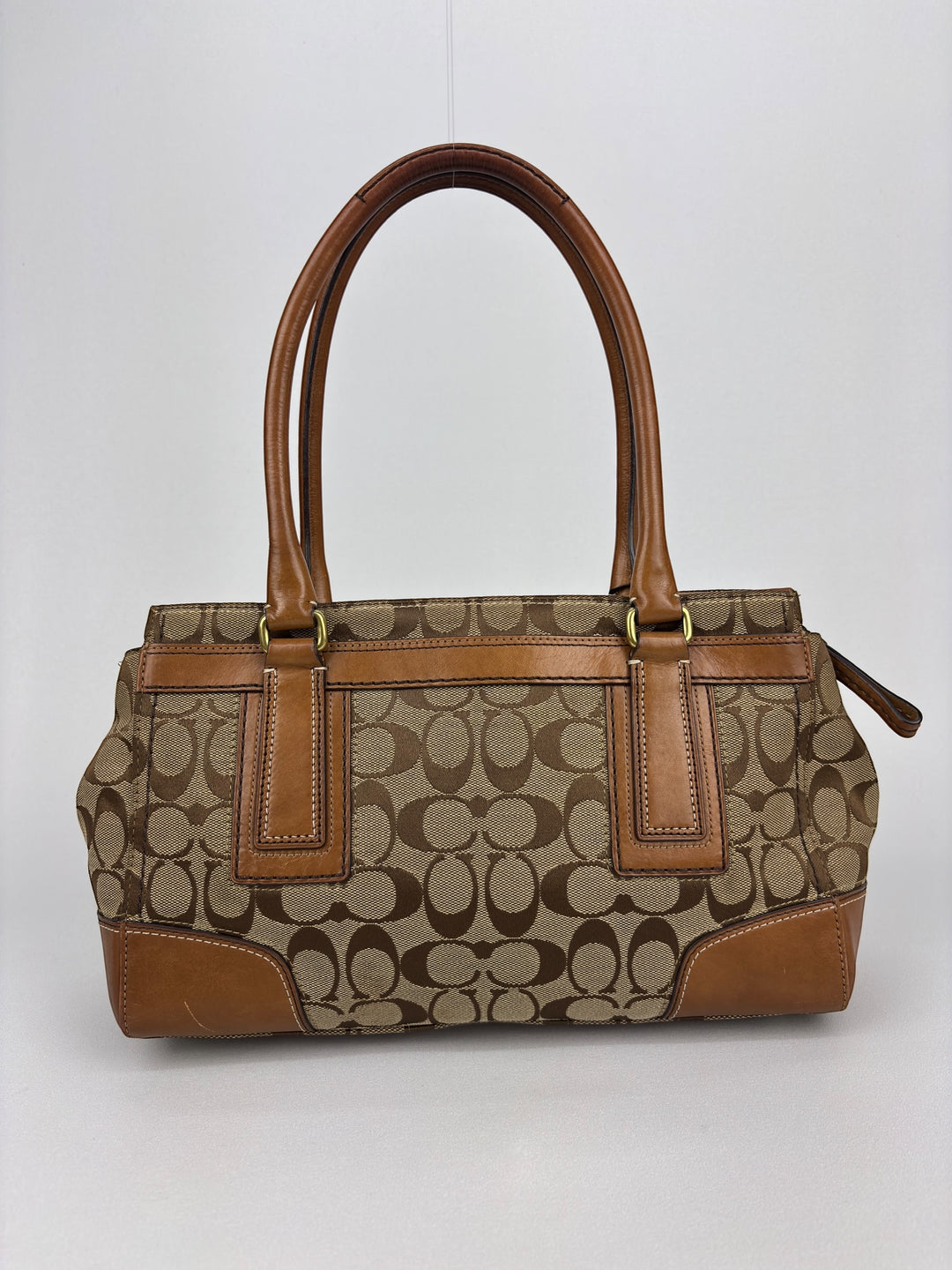 Coach Signature Turnlock Satchel Shoulder-Bag