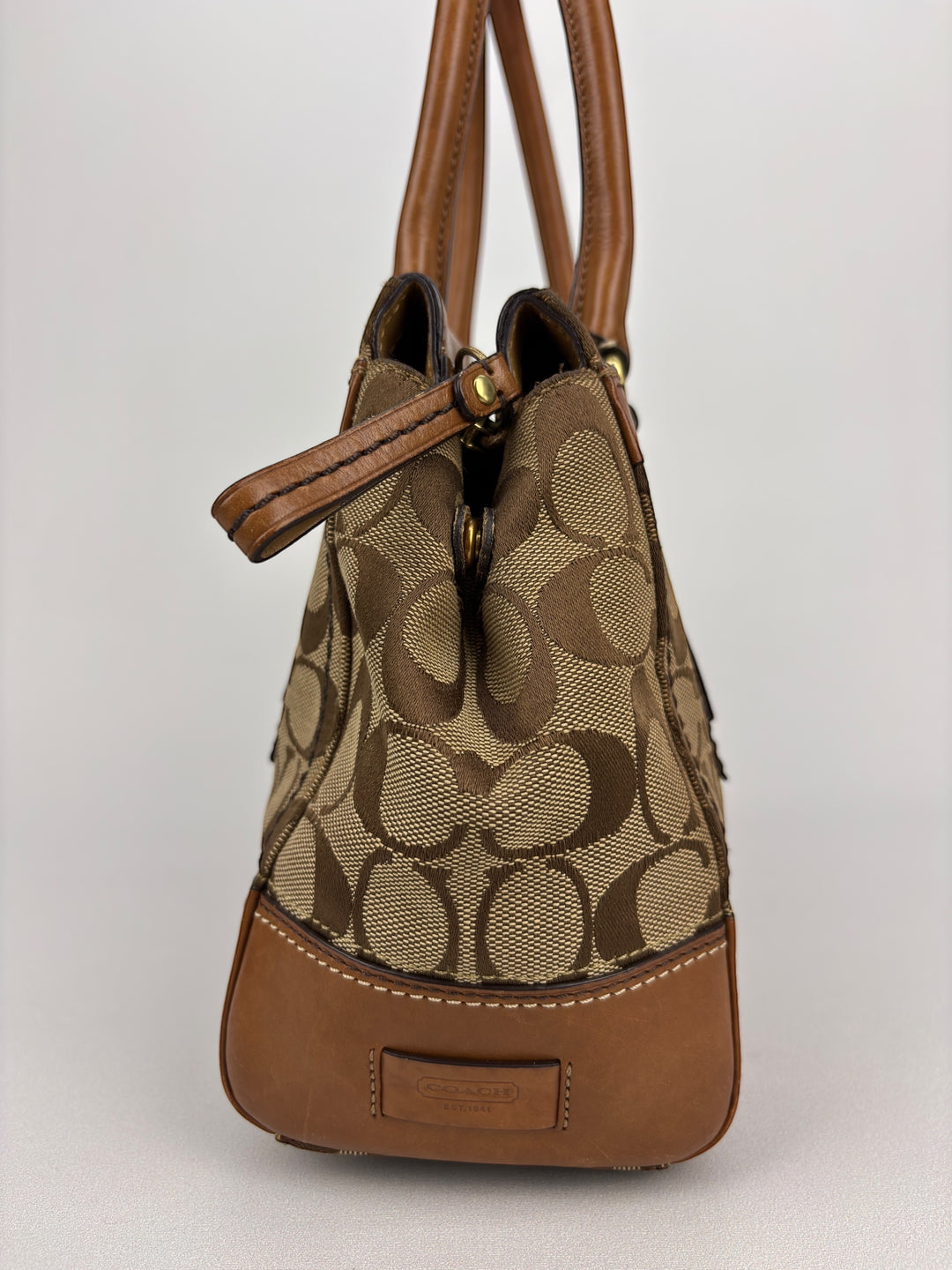 Coach Signature Turnlock Satchel Shoulder-Bag