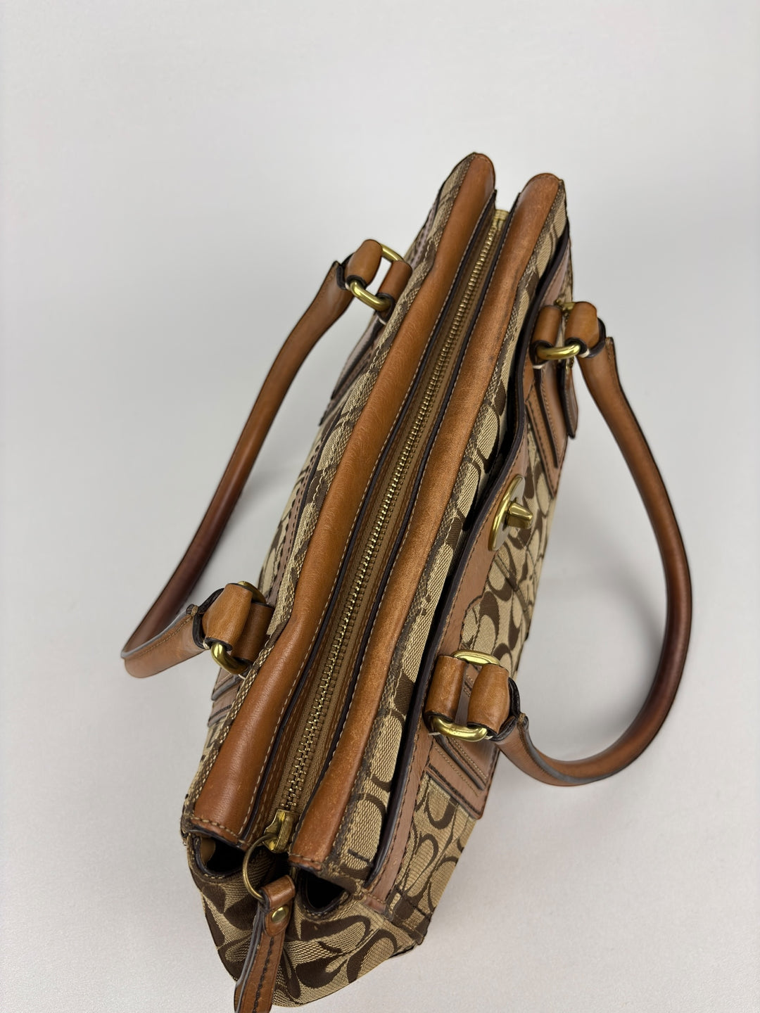 Coach Signature Turnlock Satchel Shoulder-Bag
