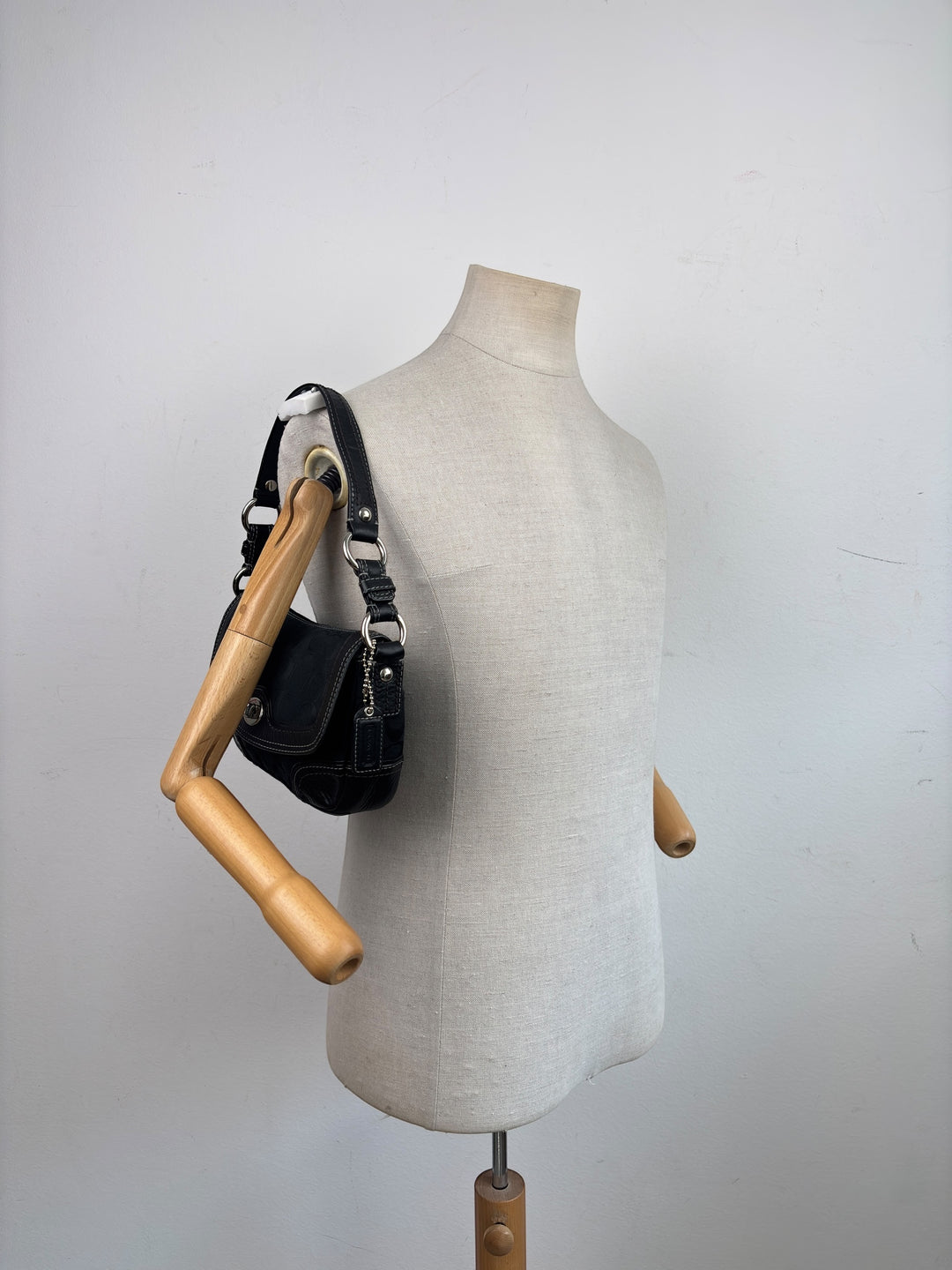 Coach Signature Turnlock Flap Shoulder Bag