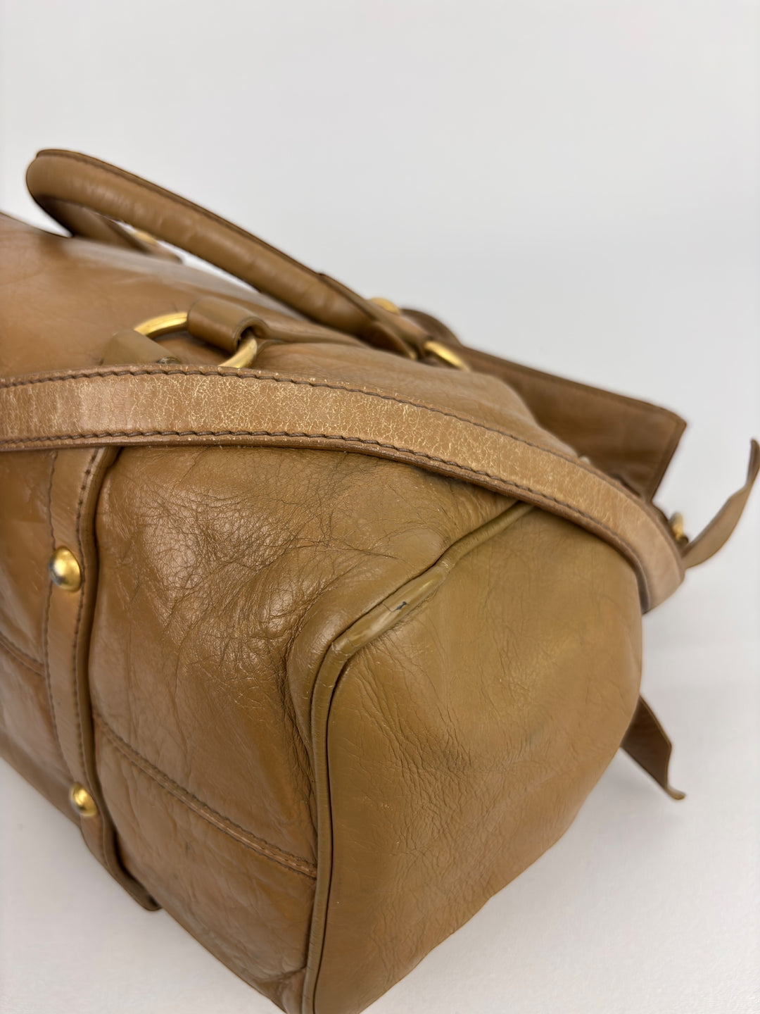 Miu Miu Vitello Lux Bow Bauletto Handbag
