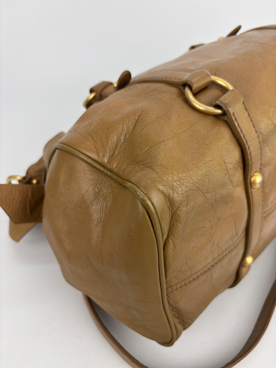 Miu Miu Vitello Lux Bow Bauletto Handbag