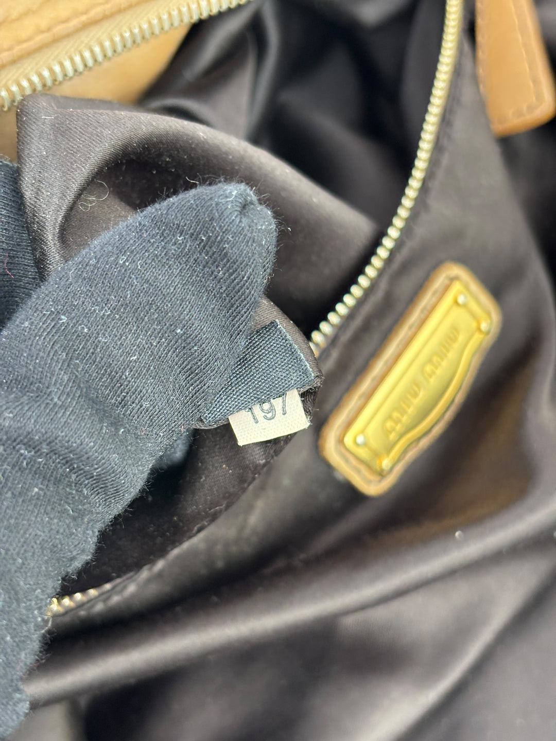 Miu Miu Vitello Lux Bow Bauletto Handbag