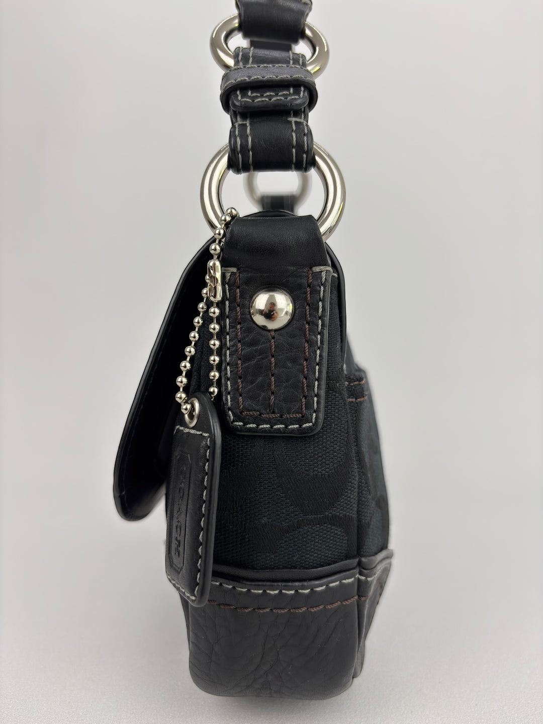 Coach Signature Turnlock Flap Shoulder Bag